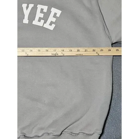 YEE YEE Sweater Mens Extra Large Gray Oversized Collegiate Sweatshirt - Picture 9 of 12
